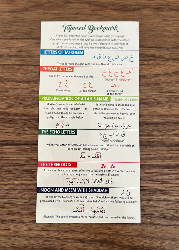 Eid Sale 2024 | Family pack| Tajweed Bookmarks cards