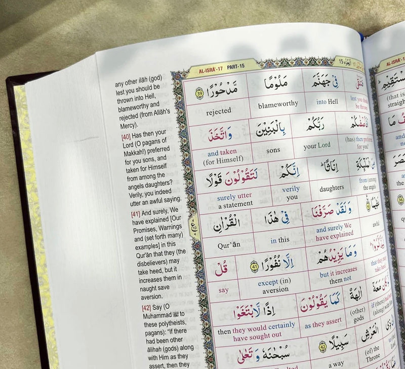 Study The Noble Quran Word For Word Indo-Pak Arabic
Script