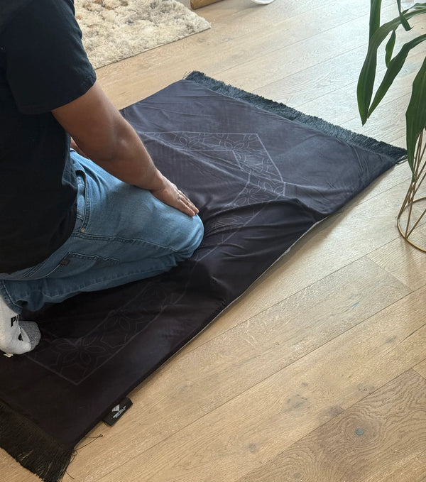 Rukuh Relief Memory Foam Prayer Mat – Extra Large Islamic Rug for Knee & Joint Support
