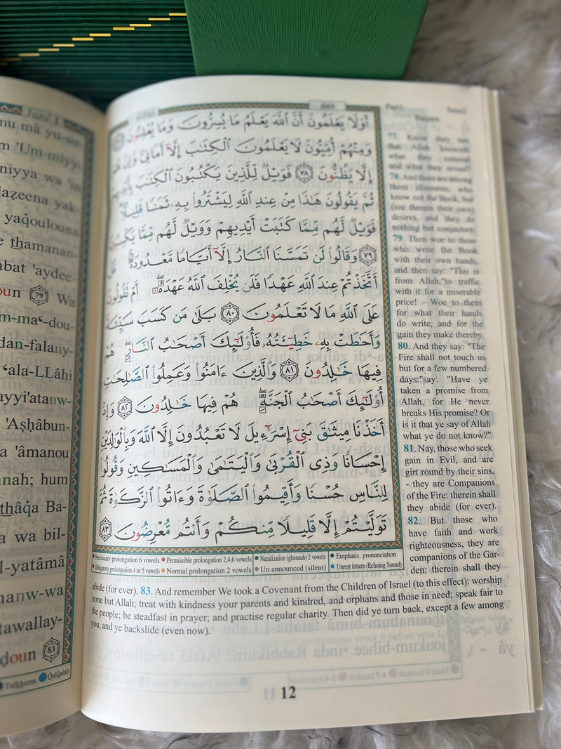 Tajweed Quran With English Translation And Transliteration In 30 Parts