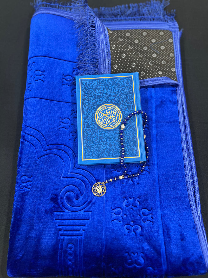 Prayer Rug Bundles | Premium Medium Quran + Plush antislip Prayer Rug