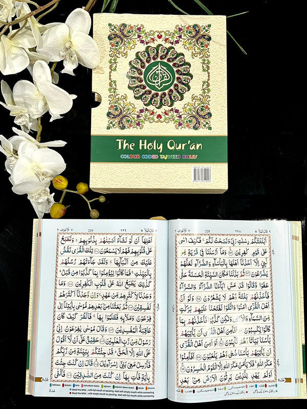The Holy Quran color coded tajweed Rules (Indo-Pak)